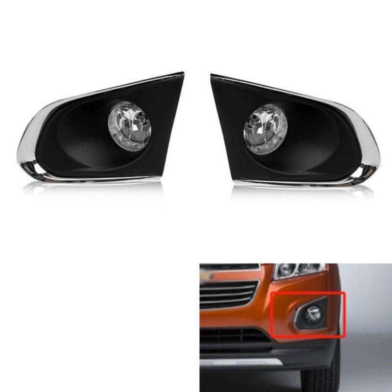 Fits Chevy Trax 2014-2016 Front Bumper Fog Lamp Driving Light Cover Grille Pair