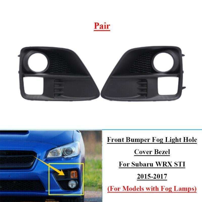 2pcs Set Front Bumper Fog Light Hole Covers For Subaru WRX STI 2015-2017