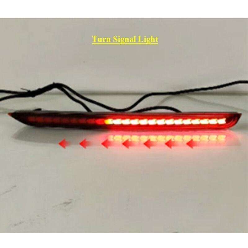 2x Red Rear Brake Taillight Bumper Reflector Lights For Cadillac CT5 2020-2023