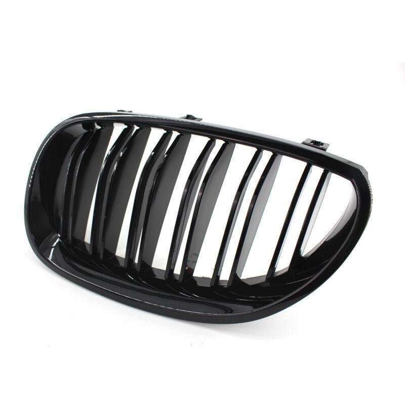 Front Gloss Black Double Slat Grilles Fit For BMW E60 E61 M5 5 Series 2003-2009