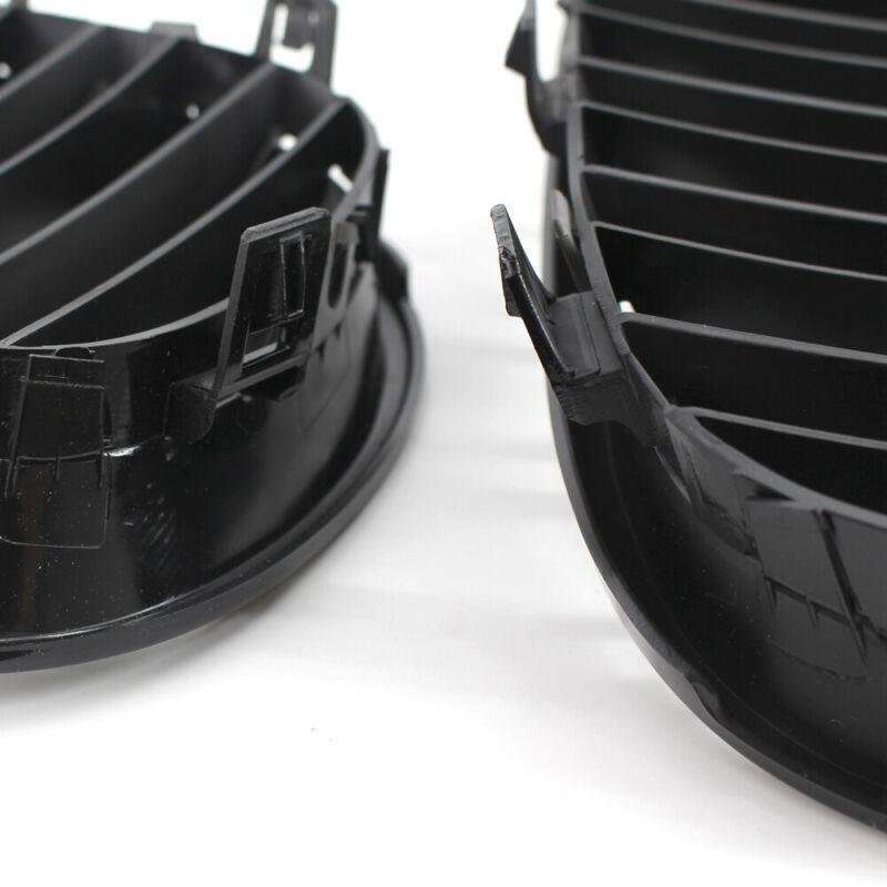 Front Gloss Black Double Slat Grilles Fit For BMW E60 E61 M5 5 Series 2003-2009