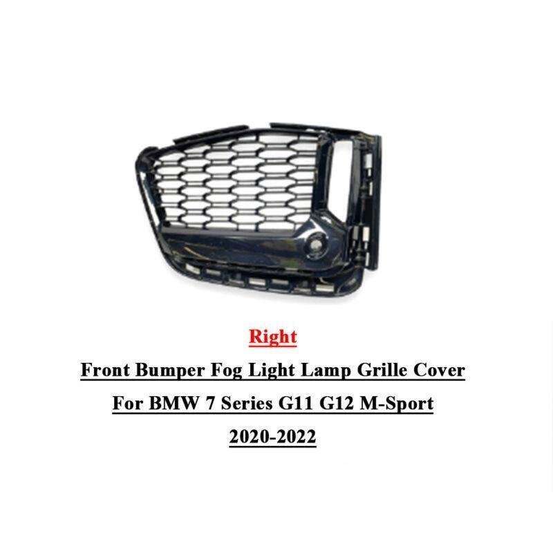 Front Bumper Fog Light Grille Cover For BMW 7 Series G11 G12 M-Sport 2020-2022 R