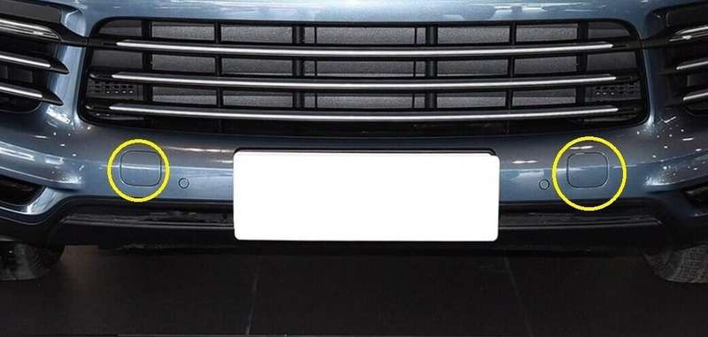 Pair Front Bumper Tow Hook Eye Cover Cap for Porsche Cayenne 18 19