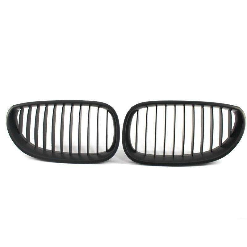 Pair of Matte Black Flat Front Grille Fit For BMW E60 E61 M5 5 Series 03-09