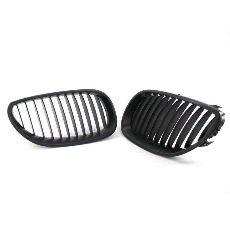 Pair of Matte Black Flat Front Grille Fit For BMW E60 E61 M5 5 Series 03-09