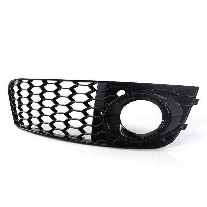 For 2009-11 AUDI A4 B8 BASE HONEYCOMB Front BUMPER FOG LIGHT GRILLE COVER BLACK