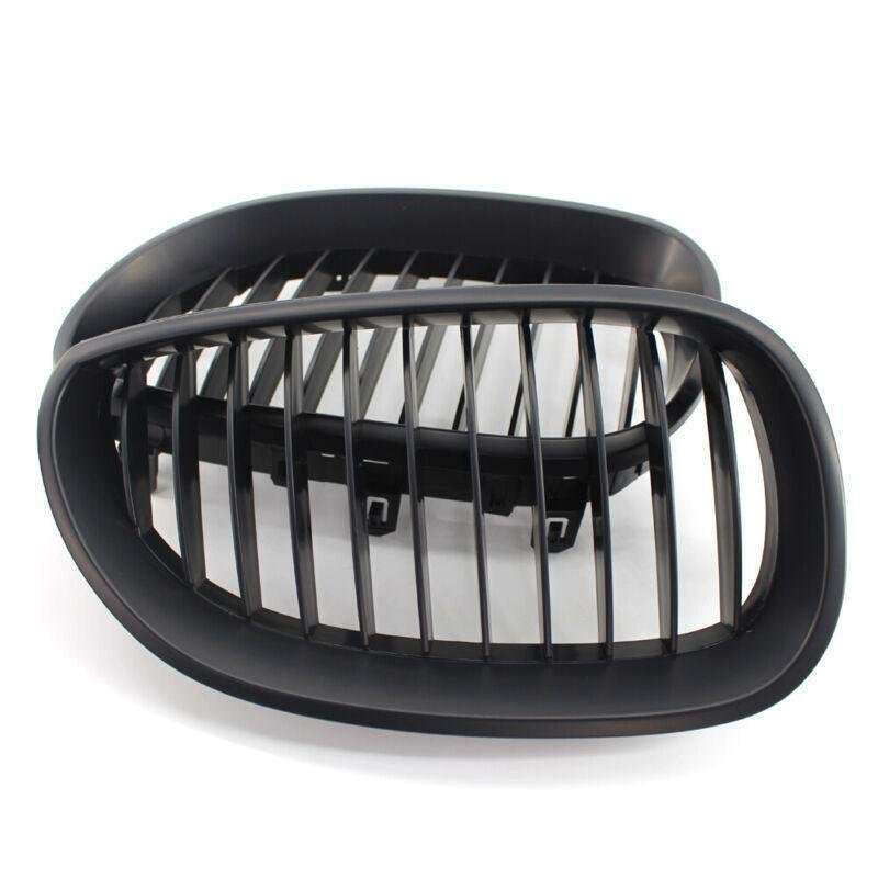 Pair of Matte Black Flat Front Grille Fit For BMW E60 E61 M5 5 Series 03-09