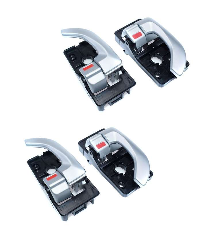 Set 4 Inside Interior Front Rear Door Silver Handle for Hyundai Tucson 2005-2009