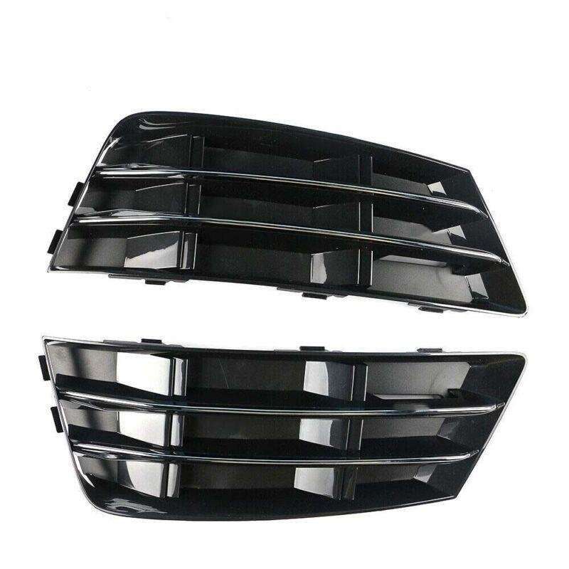 Front Bumper Fog Light Grille Cover Lower For Audi A4 B9 2016-2018 2017 Pair