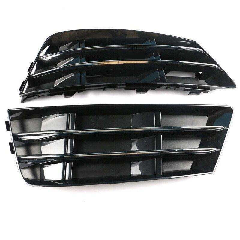 Front Bumper Fog Light Grille Cover Lower For Audi A4 B9 2016-2018 2017 Pair