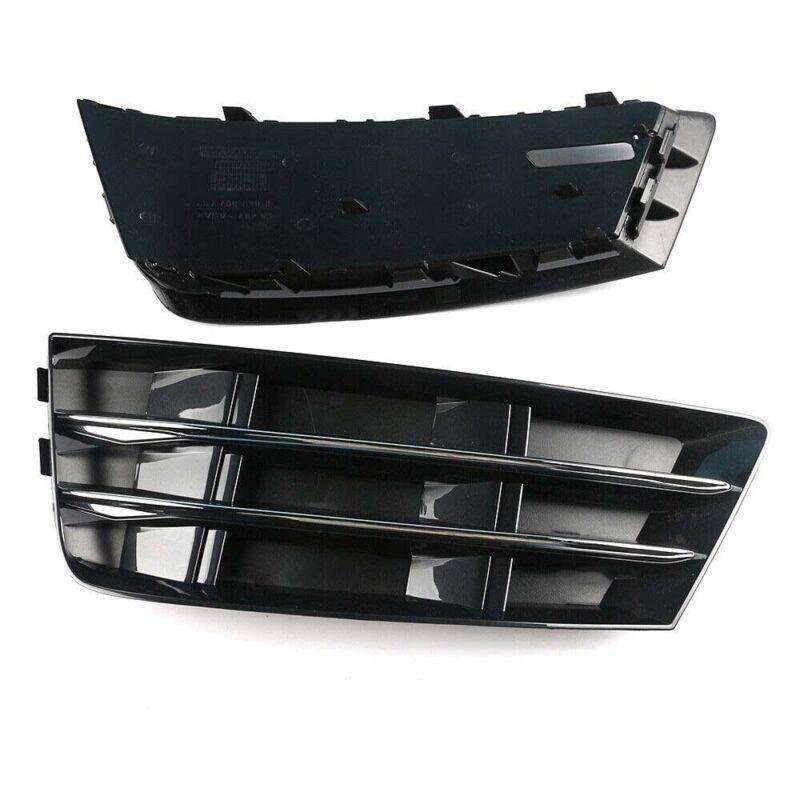 Front Bumper Fog Light Grille Cover Lower For Audi A4 B9 2016-2018 2017 Pair