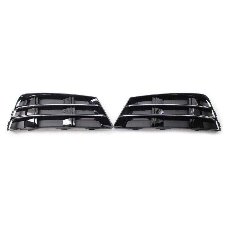 Front Bumper Fog Light Grille Cover Lower For Audi A4 B9 2016-2018 2017 Pair