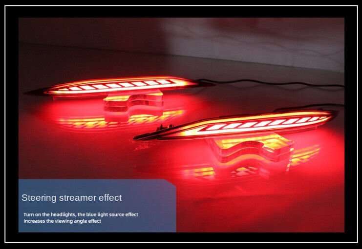 For Hyundai Elantra 2021-2023 LED Rear Bumper Reflector Brake Light Lamp 2PCS