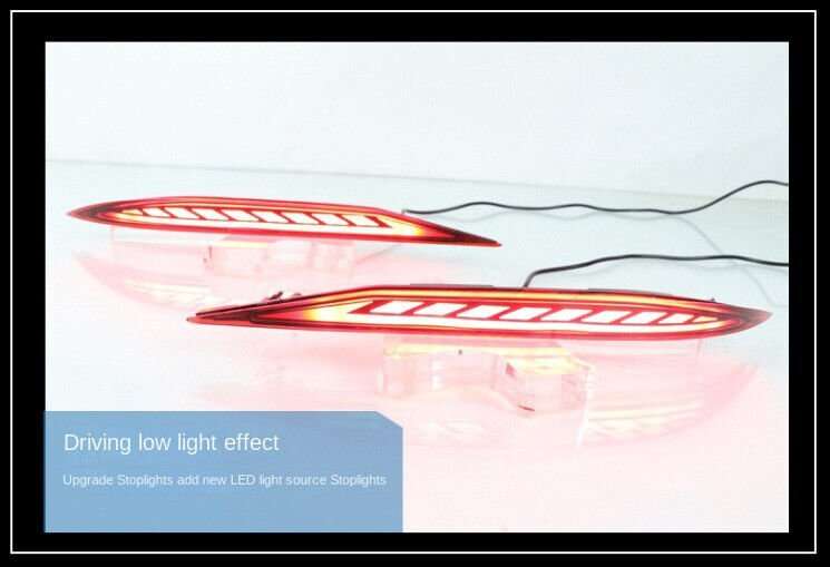 For Hyundai Elantra 2021-2023 LED Rear Bumper Reflector Brake Light Lamp 2PCS