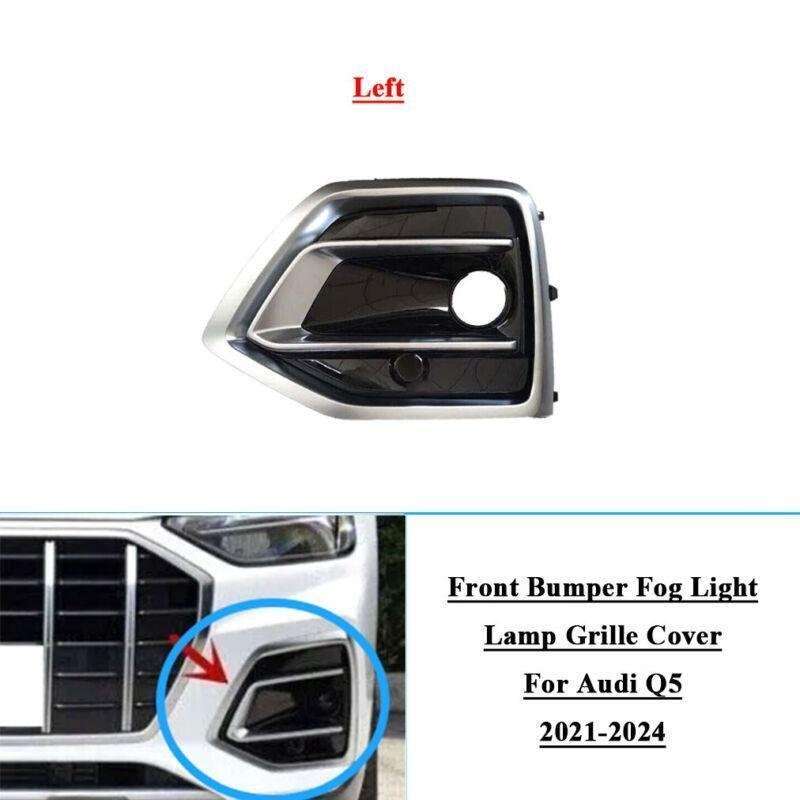 Front Bumper Fog Light Lamp Grille Cover Bezel Trim For Audi Q5 2021-2024 Left