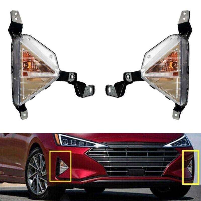 Fits For Hyundai Elantra 2019-2020 1 Pair Front Bumper Fog Light Driving Lamps