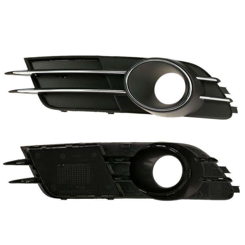 Pair Car Lower Bumper Grille and Fog Light Decoration fit for Audi A6 C7 12-14