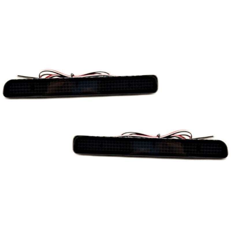 2x Smoked LED Rear Tail Bumper Reflector Lights For Land Rover Discovery LR3 LR4