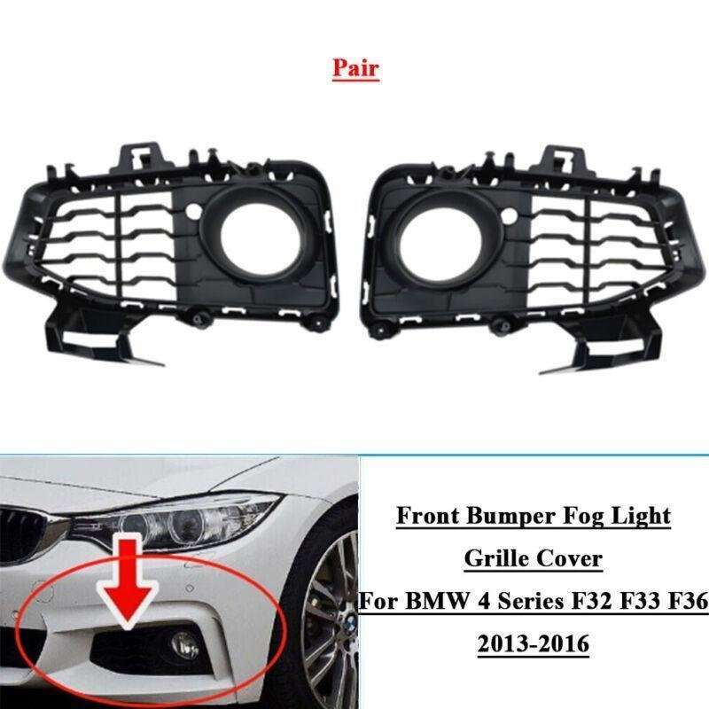 2x Front Bumper Fog Light Grille Cover For BMW 4 Series F32 F33 F36 2013-2016 LR