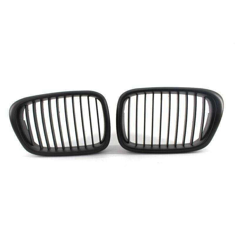 2x ABS Matte Black Front Kidney Grille fit for BMW E39 5 Series 1999-2003