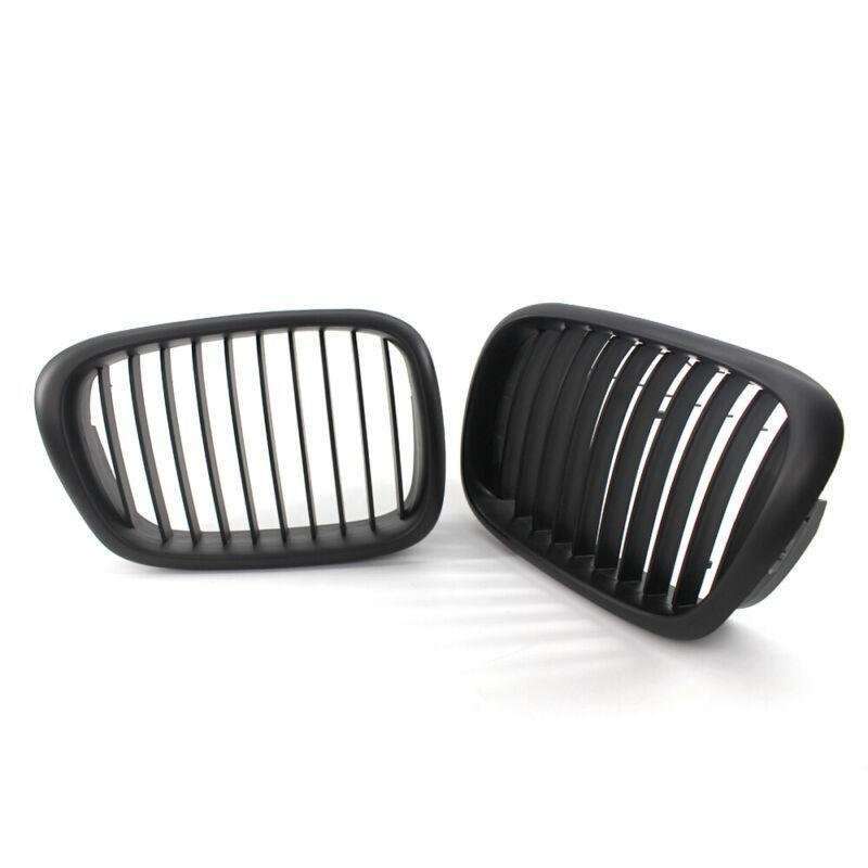 2x ABS Matte Black Front Kidney Grille fit for BMW E39 5 Series 1999-2003