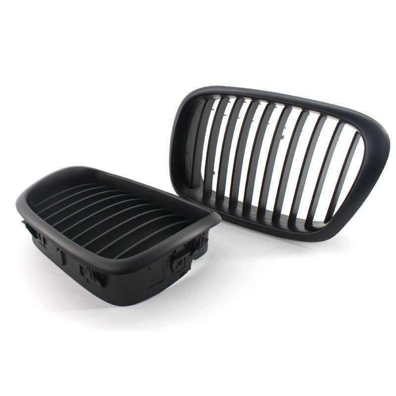 2x ABS Matte Black Front Kidney Grille fit for BMW E39 5 Series 1999-2003