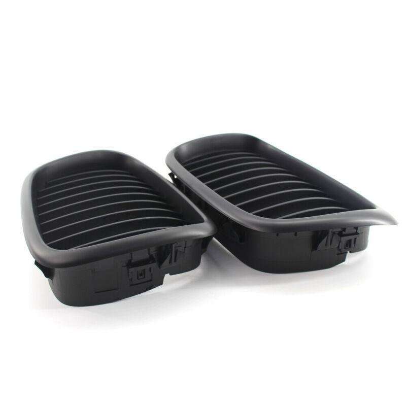 2x ABS Matte Black Front Kidney Grille fit for BMW E39 5 Series 1999-2003