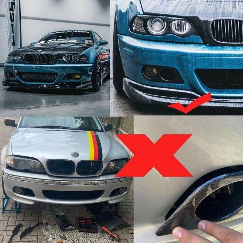 FOG LIGHT COVER CARBON FIBER STYLE Grille H Style Fit for BMW E46 M3 2001-2006