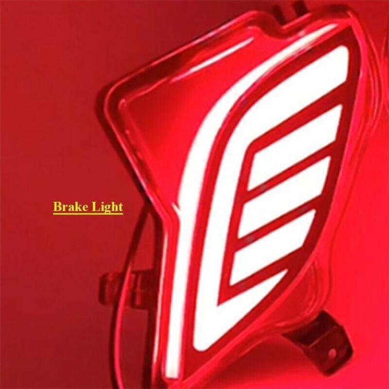 Smoked Rear taillight Bumper Reflector Light For Toyota Highlander 21-23 Pair
