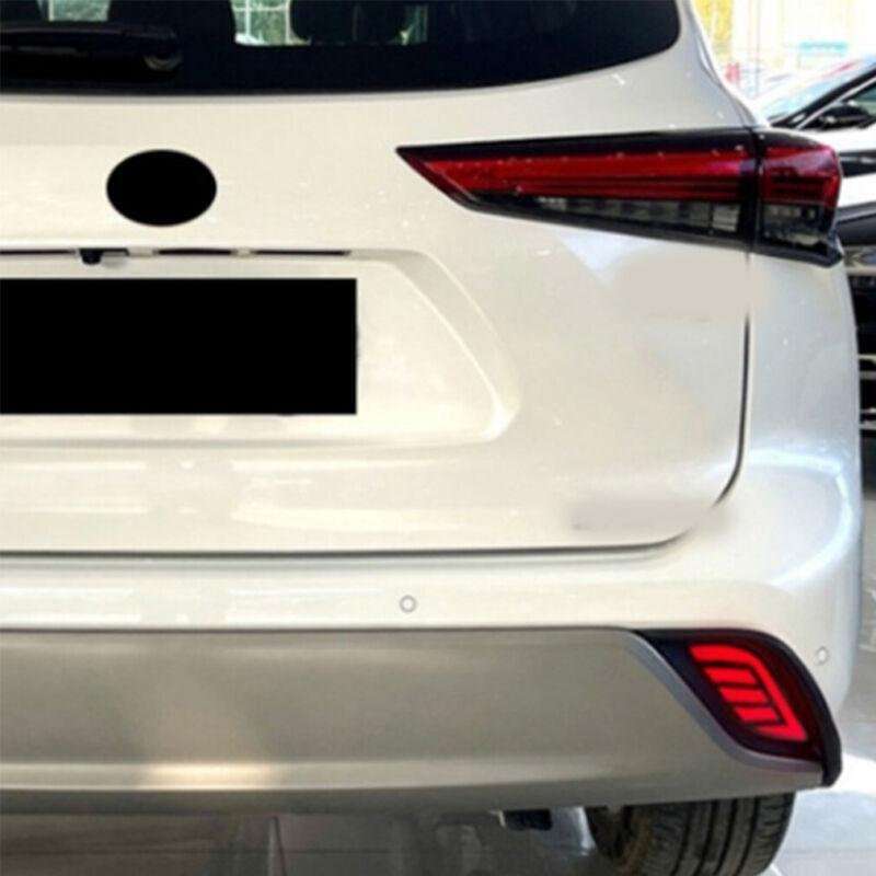 Smoked Rear taillight Bumper Reflector Light For Toyota Highlander 21-23 Pair