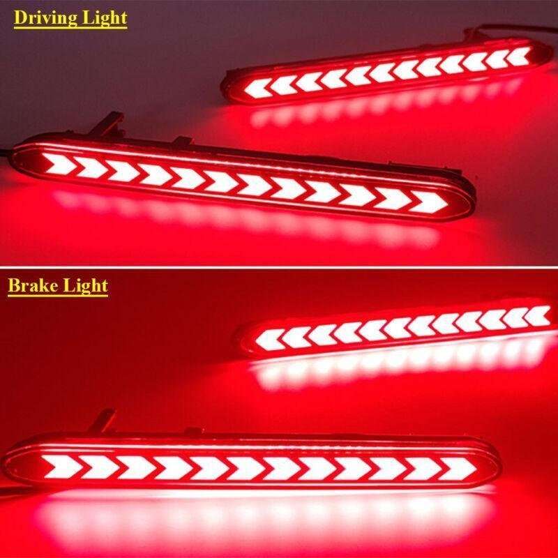 Rear Bumper Reflector Lights Brake Tail LampFor Honda Odyssey 2007-2008 Pair B