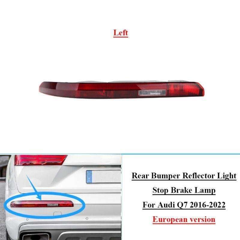 Car Rear Bumper Reflector Light W/4 Bulbs For Audi Q7 2016-2022 Left EU Version