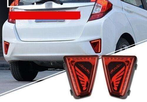 Led Rear Bumper Fog Light Brake light Reversing For Honda Fit Jazz GK5 2014-2017
