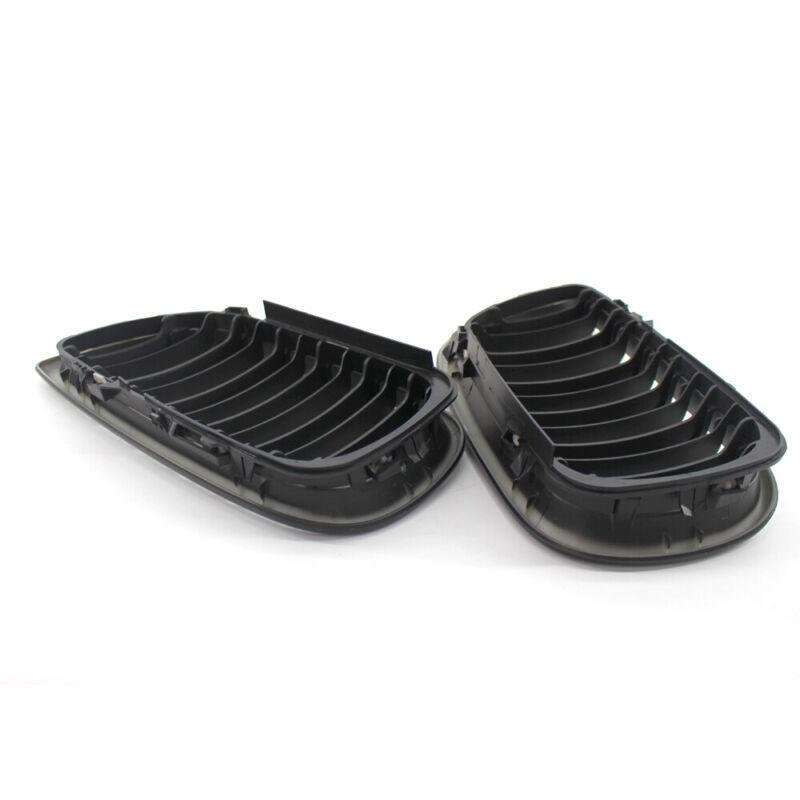 Matte Black Double Slat Front Kidney Grilles Fit For BMW E46 4D 02-05