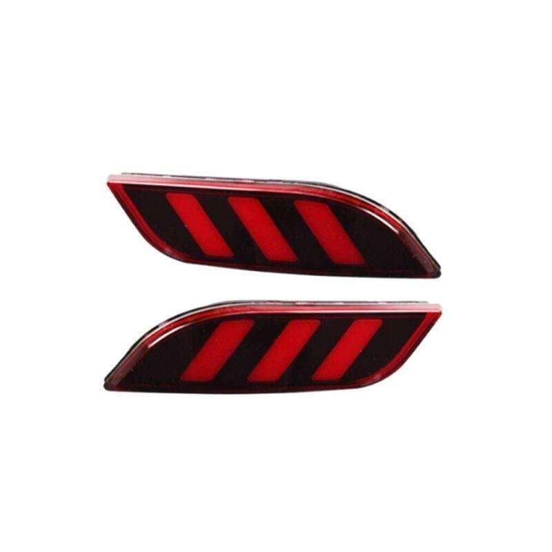 LED Rear Fog&amp;Brake Taillight Bumper Reflector Lights For Jeep Compass 17-19 Pair