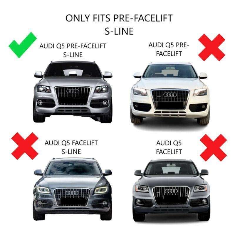 Front Bumper Fog Light Grille Cover For Audi Q5 S-line Sport 2009-2012 Right