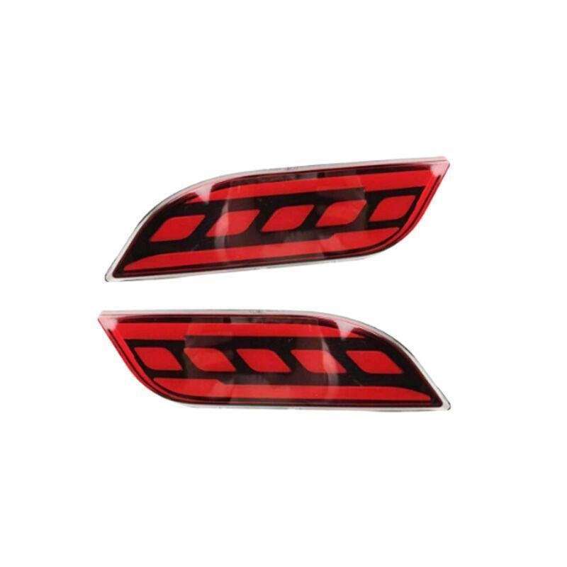 2x LED Rear Fog&amp;Brake Taillight Bumper Reflector Lights For Jeep Compass 17-19