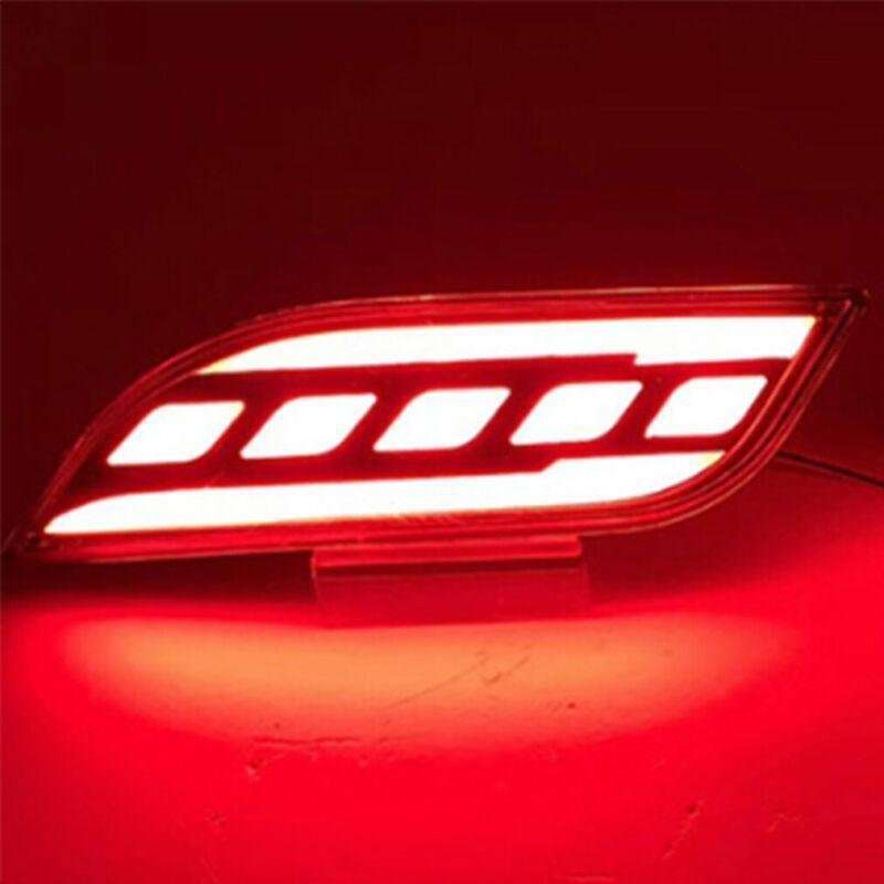 2x LED Rear Fog&amp;Brake Taillight Bumper Reflector Lights For Jeep Compass 17-19