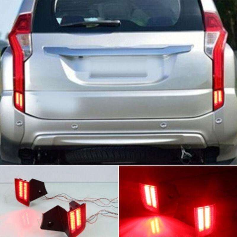 LED Rear Taillight Bumper Reflector Light For Mitsubishi Pajero Sport 15-18 Pair