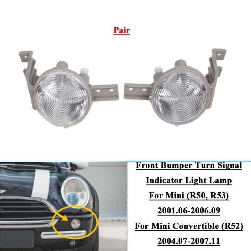 2x Front Bumper Turn Signal Indicator Light Lamp For Mini R50R52 R53 2001-2007