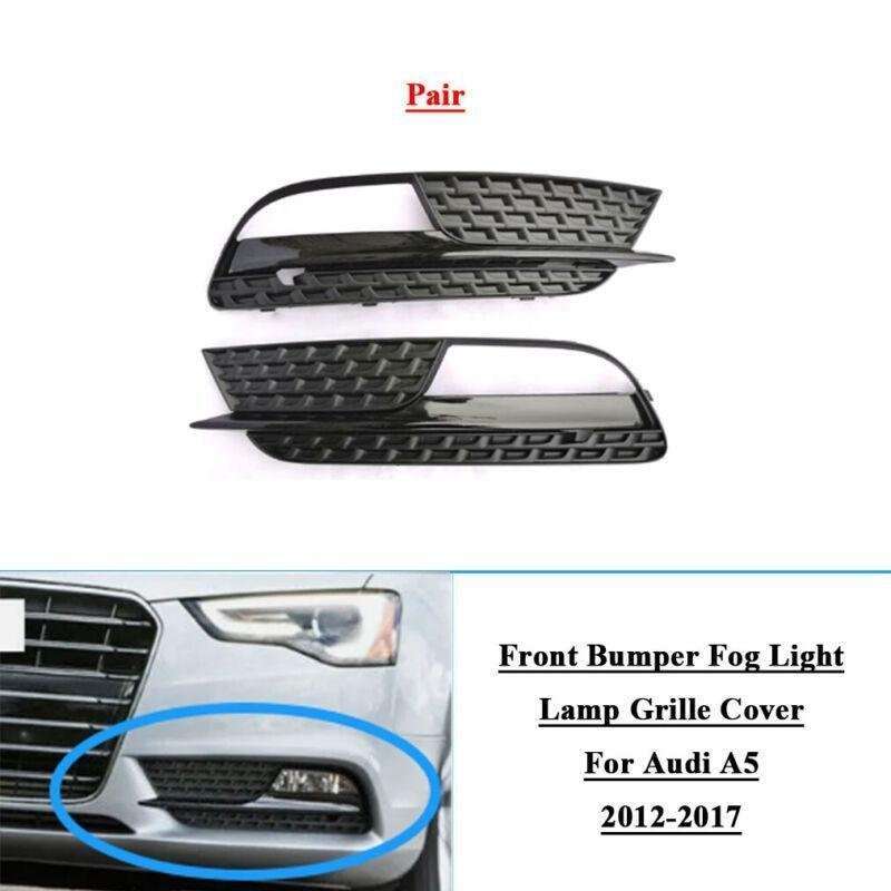 2x Front Bumper Fog Light Lamp Grille Cover Bezel Trim For Audi A5 2012-2017