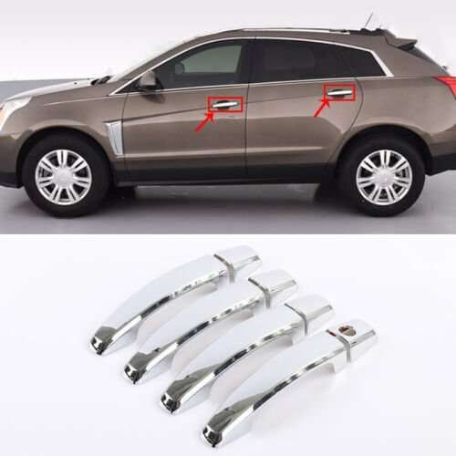 Fit for Cadillac SRX 2010-2016 Chrome ABS Exterior Side Door Handle Cover Trim