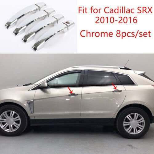 Fit for Cadillac SRX 2010-2016 Chrome ABS Exterior Side Door Handle Cover Trim