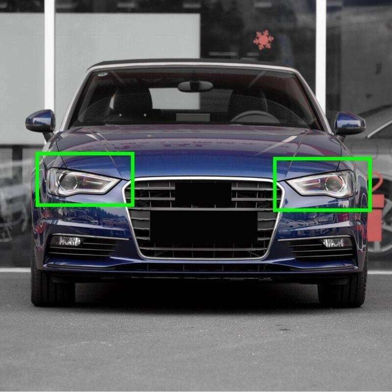 For 2013 2014 2015 2016 Audi A3 Pair Clear Headlamp Headlight Cover Lens Shell