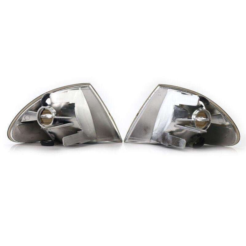 L&amp;R Side Turn Signal Black Corner Light Lamp fit 1998-2001 BMW E46 4 Door Sedan