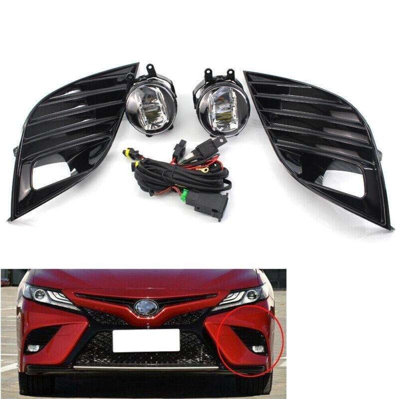 Car Driving Lamp Fog Light Cover Harness Switch For Toyota Camry 2018-19 XSE SE