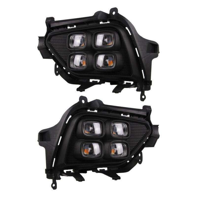 LED DRL Front Fog Light Lamp Streamer 3-Color Fit For Hyundai Ix25 2017-2019