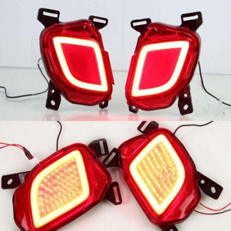 Rear Fog&amp;Brake Taillight Bumper Reflector Light For Toyota Highlander 15-19 Pair