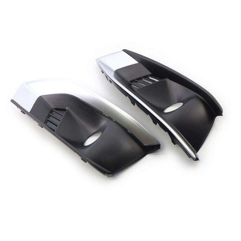 Front Bumper Fog Light Grille Cover Trim For Audi A4L 2020-2022 Pair