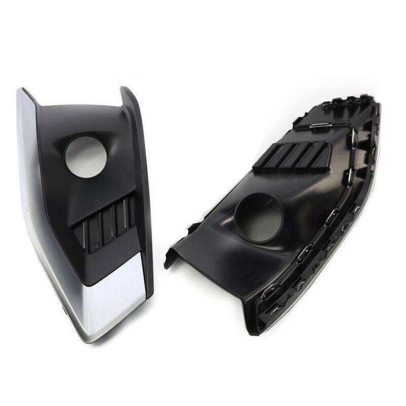 Front Bumper Fog Light Grille Cover Trim For Audi A4L 2020-2022 Pair